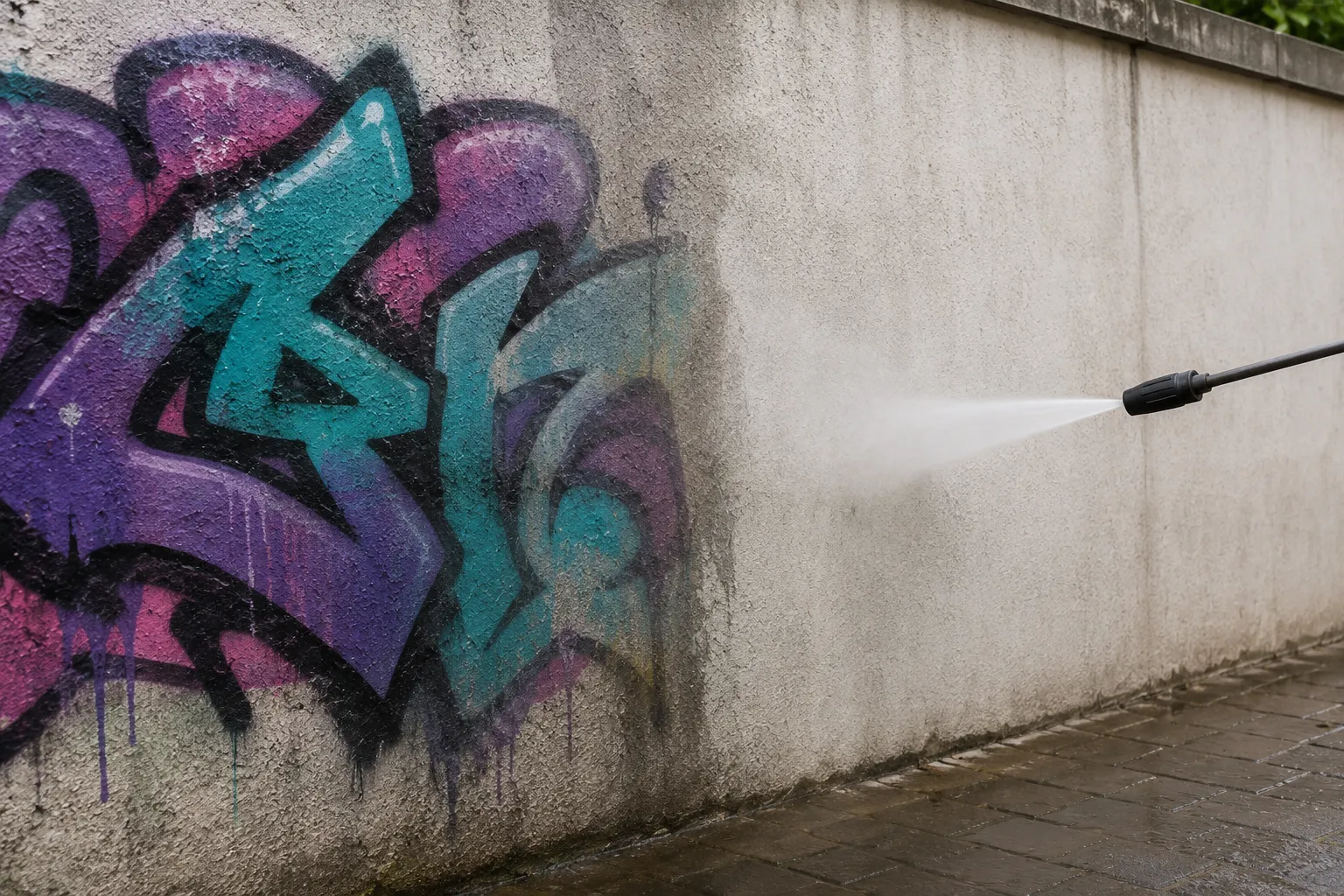 Graffiti eltávolítás magasnyomású technológiával